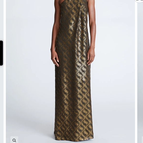 Halston Heritage Dresses & Skirts - Halston Heritage black& gold dress with elegant Patterns.Ideal for special event